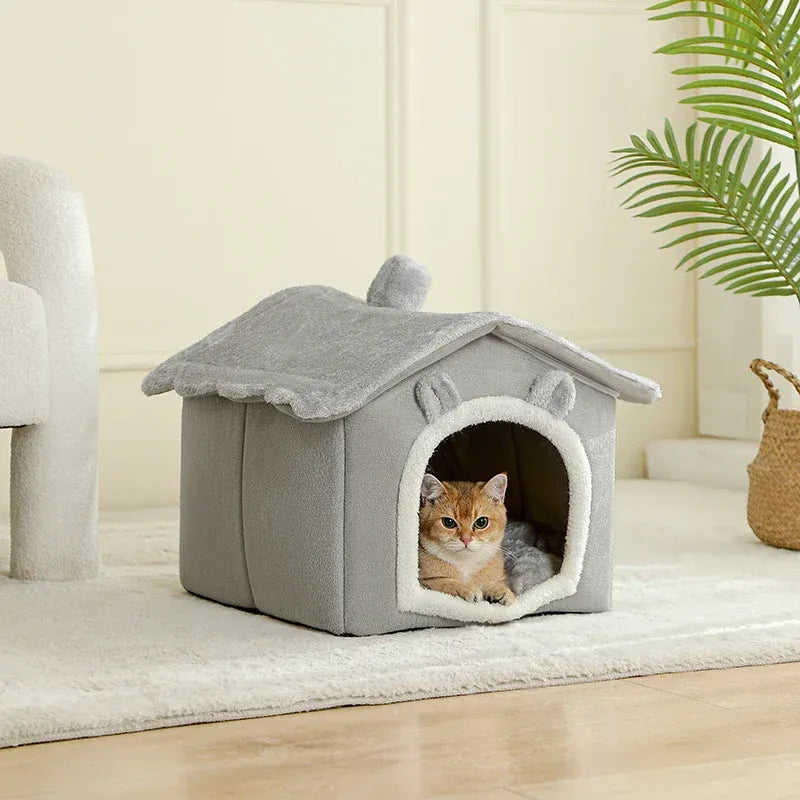 Foldable Pet House For Small Dogs And Cats Portable Soft 100 Percent Cotton Cat House