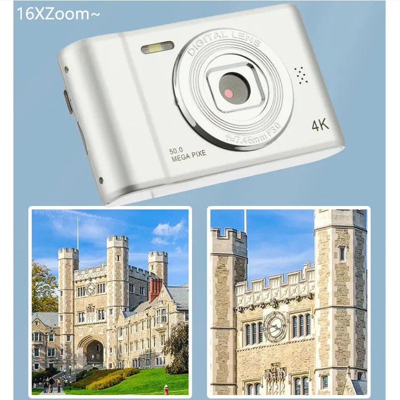 4K Digital Camera Travel Selfie Camara 50 Megapixels H2.4inch Screen - Loja Manuel Coelho
