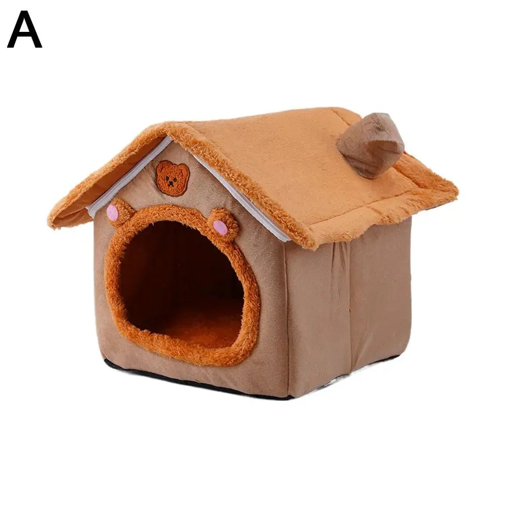 Casa para cães pequenos e médios, ideal para o inverno