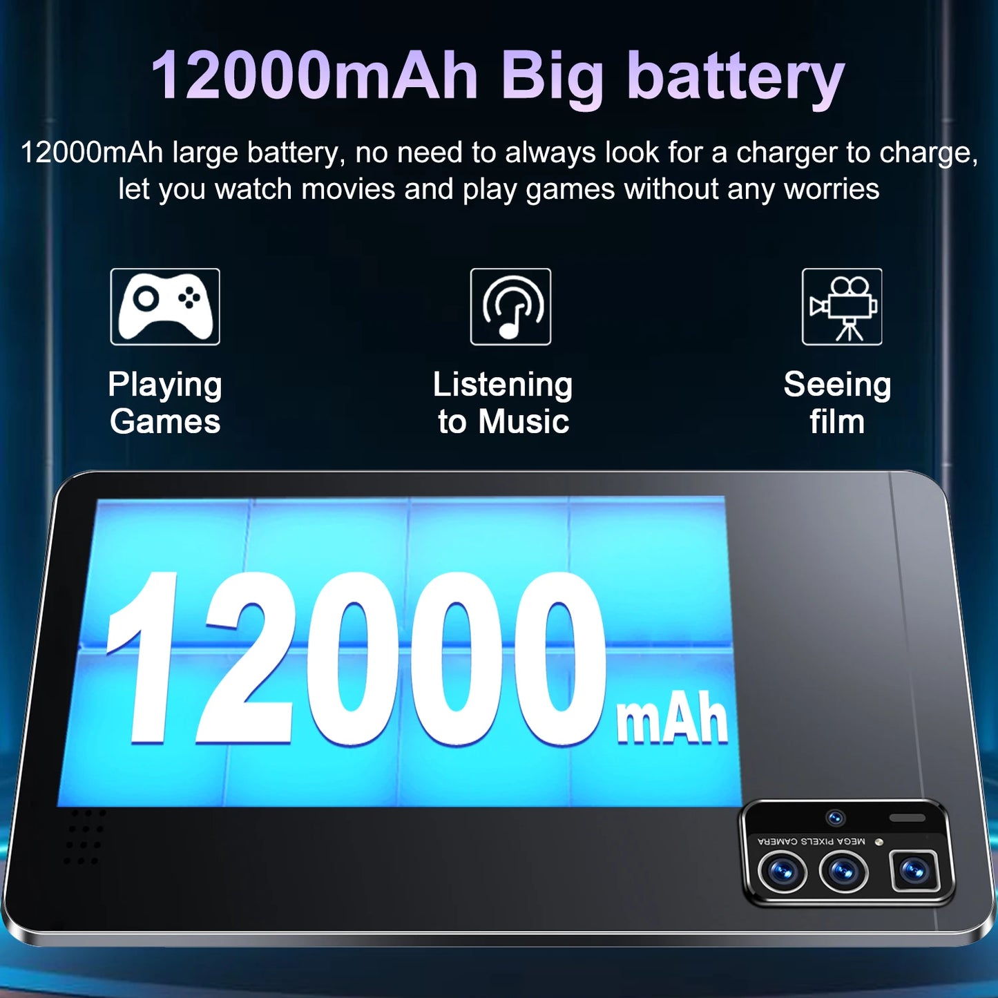2025 5G New 10.36Inch Tablet Android 16GB RAM 1TB ROM Android 13.0 12000mAh