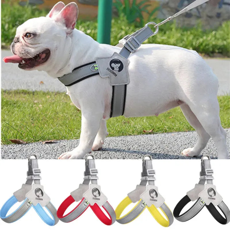 Dog Harness Adjustable Pet Harness Vest For Small Large Dogs Cats Reflective Mesh-Loja Manuel Coelho