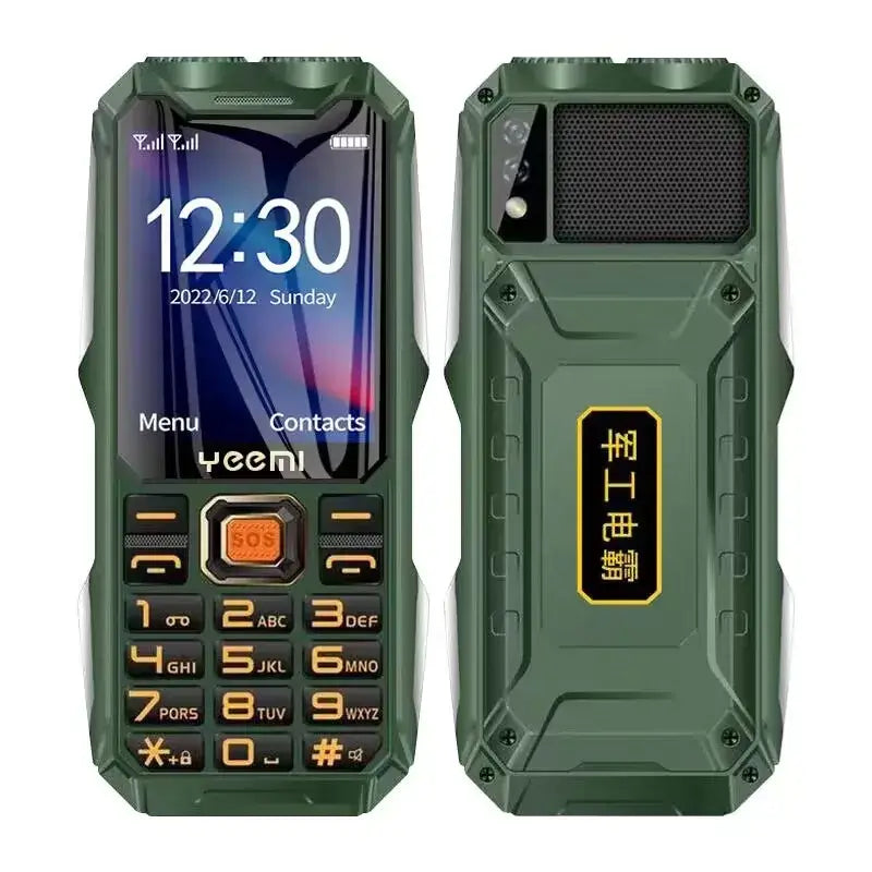 YEEMI Q8 GSM 2G Rugged Phone Big Battery Dual Flashlight 2.4inches HD Screen Dual SIM - Loja Manuel Coelho