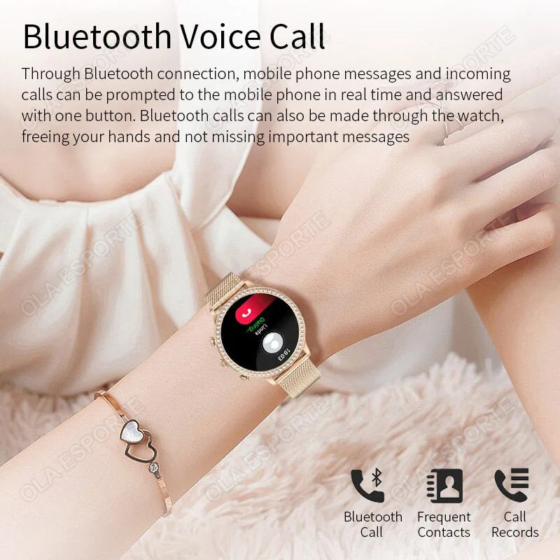 For Huawei Xiaomi Apple Samsung Smart Watch Women Ladies 2024 New Bluetooth