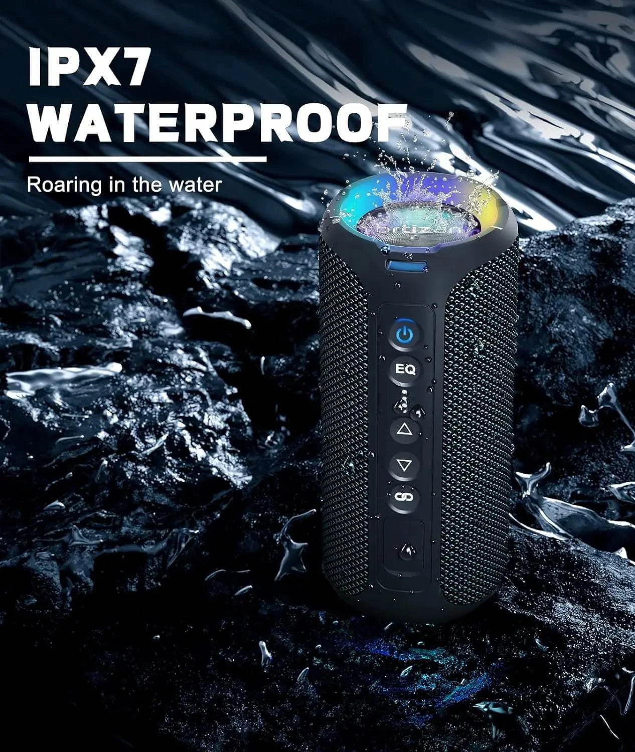 Ortizan Bluetooth Speakers 40W Enhanced Bass Portable Outdoor Wireless