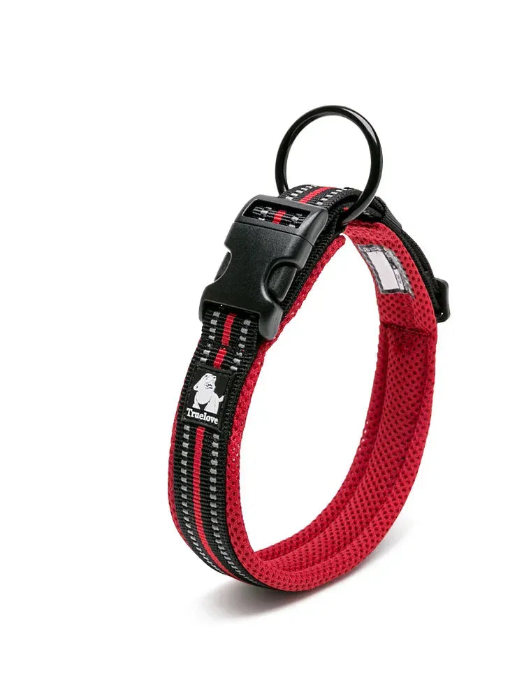 Reflective Dog Collar Adjustable Nylon Quick-Release Padded Person