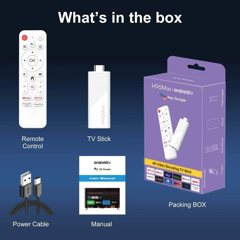 H96 MAX Android TV Stick Allwinner H313 with 2.4G Wifi 5G Wifi6 Dual Brand - Loja Manuel Coelho
