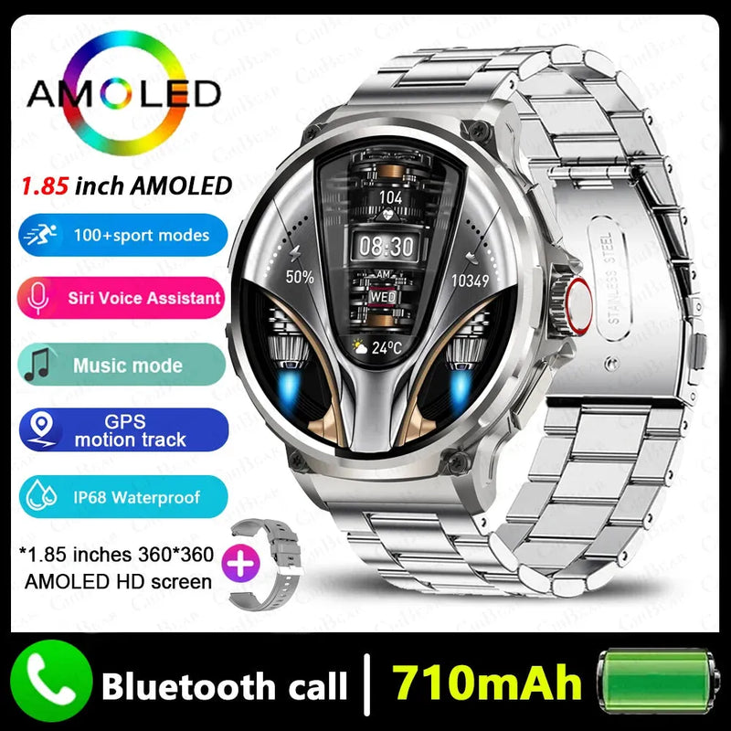 2024 New For Huawei Xiaomi Men GPS Track Smart Watch 1.85 Inch Ultra HD AMOLED-Loja Manuel Coelho