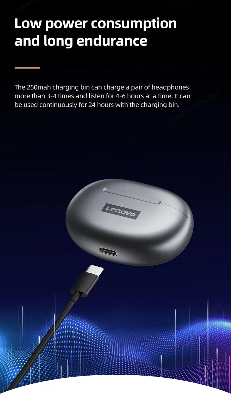 Choice Lenovo LP5 Wireless Bluetooth Earbuds HiFi Music Earphones Headphones