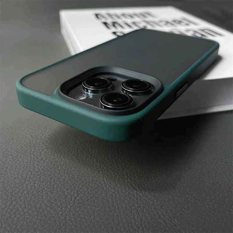 Armor Shockproof Hybrid Case for iPhone 15 14 16 Pro Max Matte Back Cover-Loja Manuel Coelho