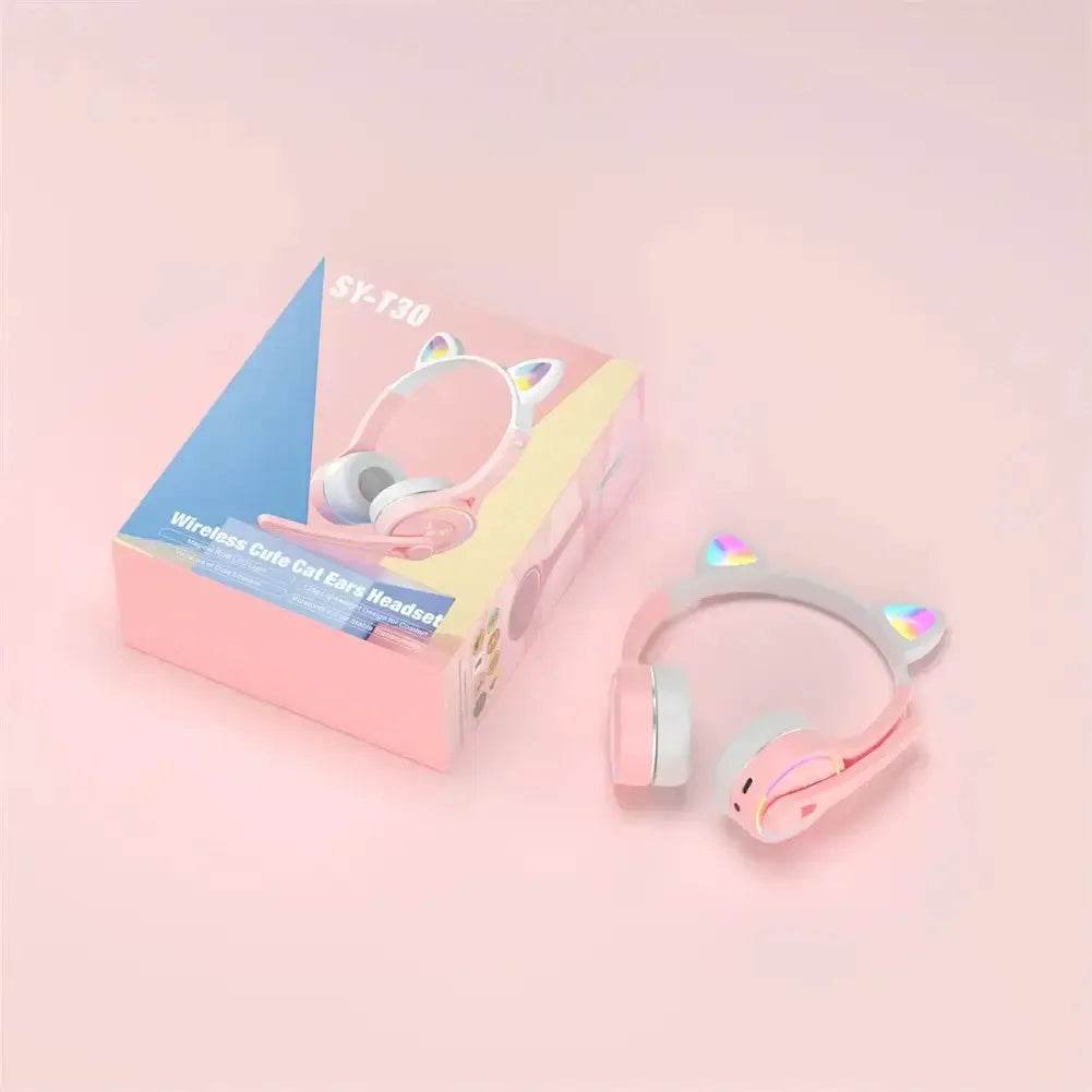 Headphones Cute Cat Ears with LED Flashing - Loja Manuel Coelho