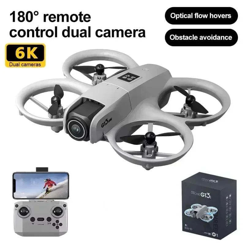 GT3 Mini With LED Foldable Drone GPS 8K HD Dual Camera Brushless Motor