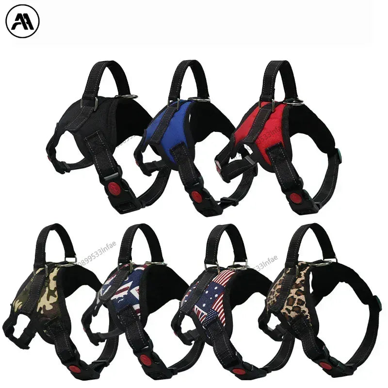 NUOYING Adjustable Dog Harness And Leash Nylon No Pull Design For Safe Soft Walks