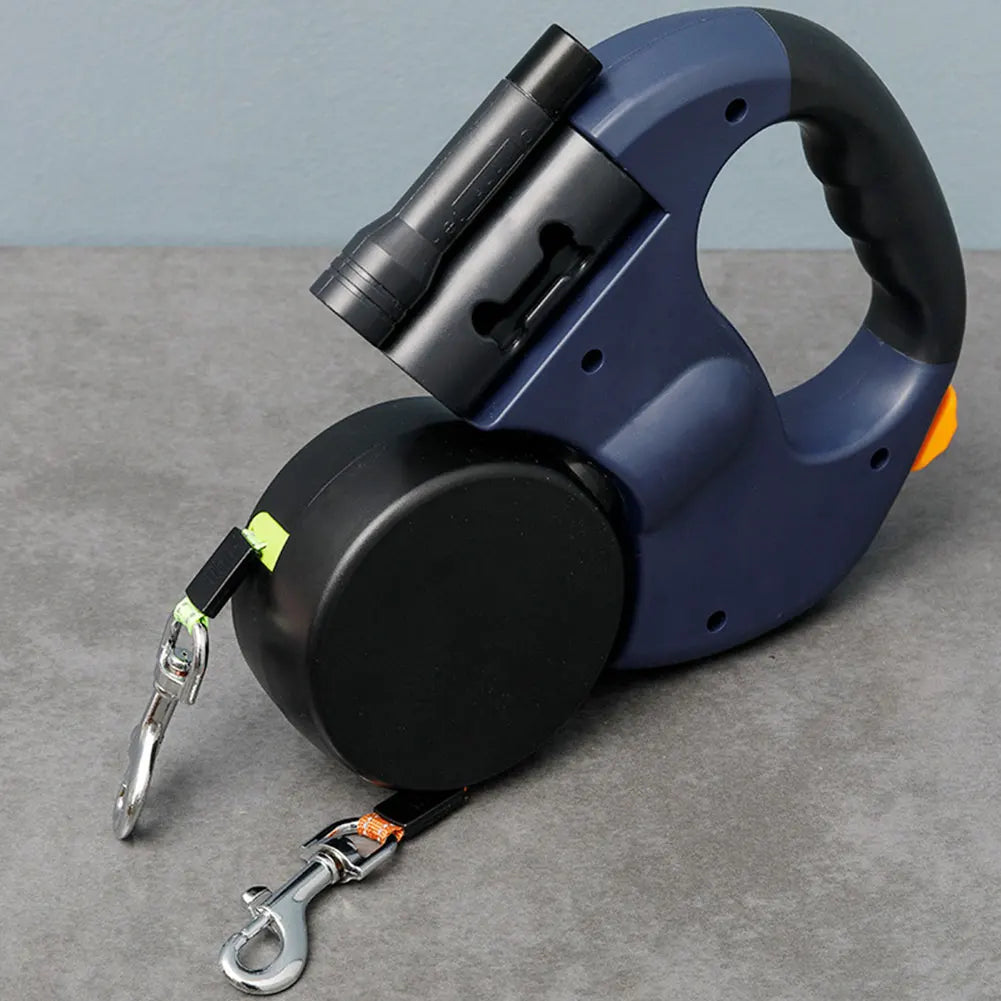 Coleira para cão, trela para passear o cão, giratória 360 graus, dupla para animais de estimação