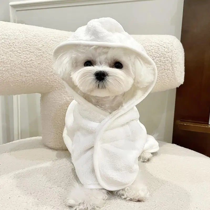 Pet Dog Towels Bathrobes With Cap Soft Drying Bath Pet For Cat Hoodies Puppy Super Absorbent Bathrobes Cleaning Necessary Supply