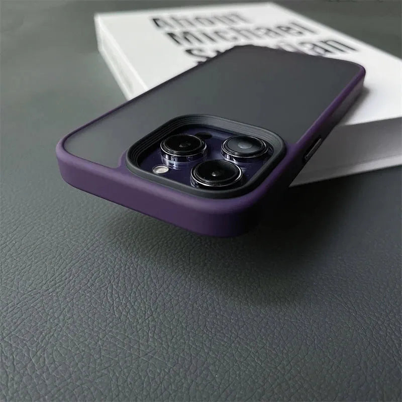 Armor Shockproof Hybrid Case for iPhone 15 14 16 Pro Max Matte Back Cover-Loja Manuel Coelho