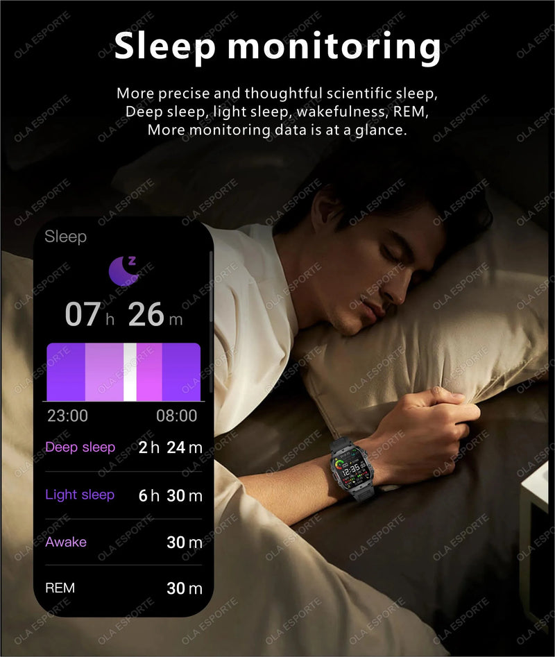 2025 New For Xiaomi Military Smart Watch Men IP68 5ATM Outdoor Sports Fitness - Loja Manuel Coelho