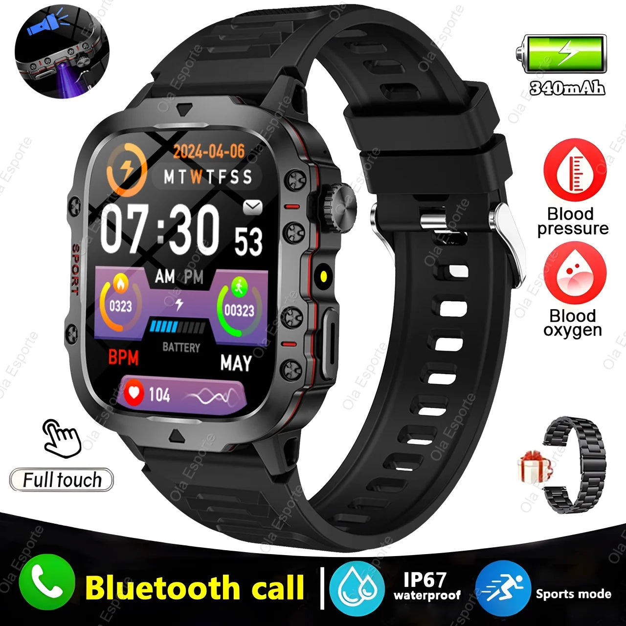 2025 New For Xiaomi Military Smart Watch Men IP68 5ATM Outdoor Sports