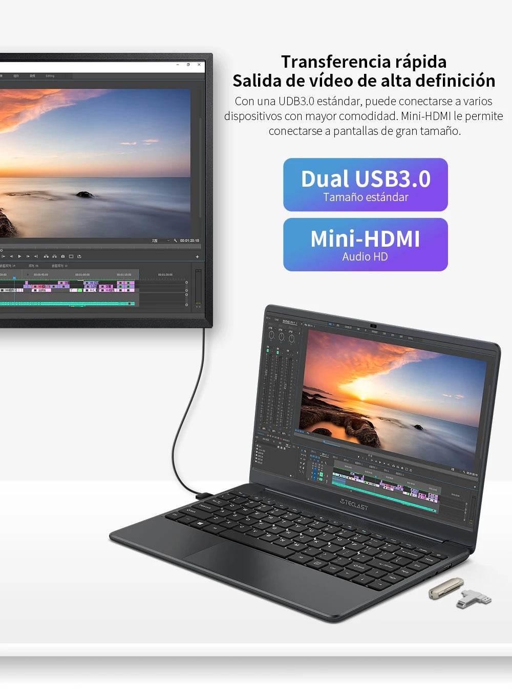 Teclast F7 Plus 3 Laptop, 14.1 Inches, 8Th Gen. Gemini Lake Celeron Cpu, 8Gb Ram, 256Gb Ssd - Loja Manuel Coelho