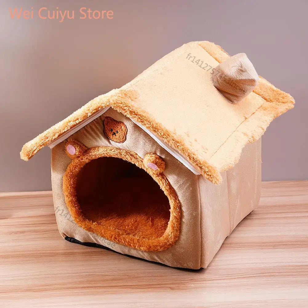 Casa para cães pequenos e médios, ideal para o inverno
