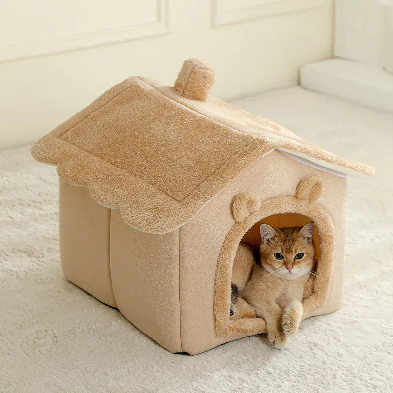 Foldable Pet House For Small Dogs And Cats Portable Soft 100 Percent Cotton Cat House