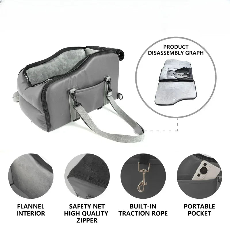 Cama para cão, tapete portátil para carro, para uso no exterior, assento de segurança para viagem de carro