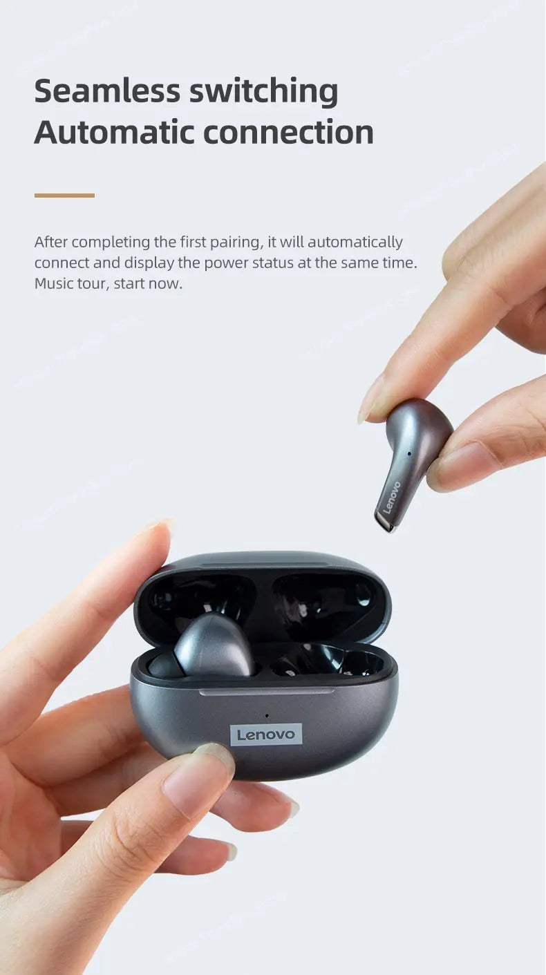 Choice Lenovo LP5 Wireless Bluetooth Earbuds HiFi Music Earphones Headphones