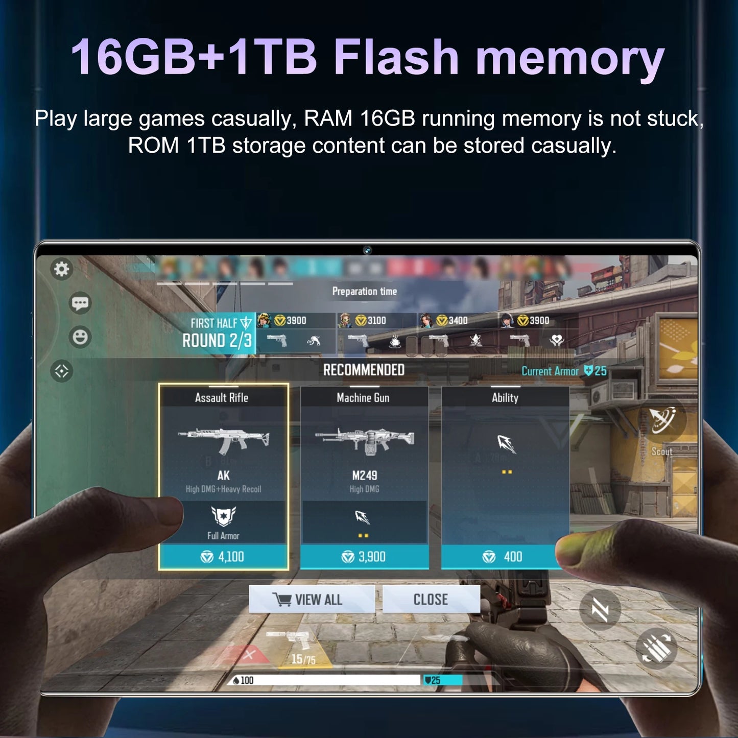 2025 New 5G Tablet 10.36Inch Android 13.0 Tablet MTK6797 16GB RAM 1TB ROM