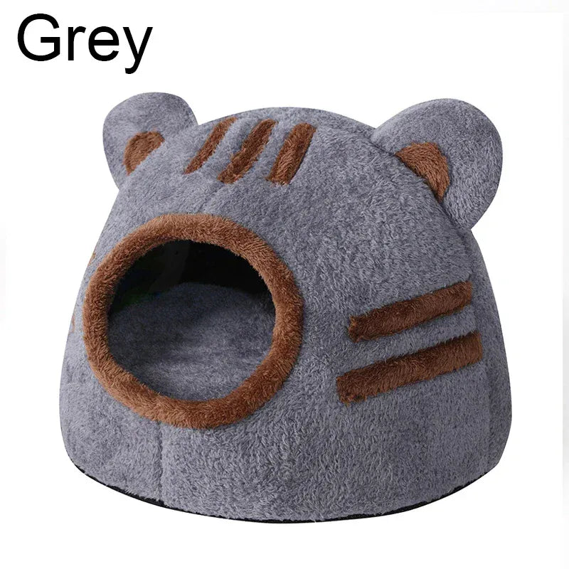 Winter Deep Sleep Comfort Cat Bed Bear Head Shape