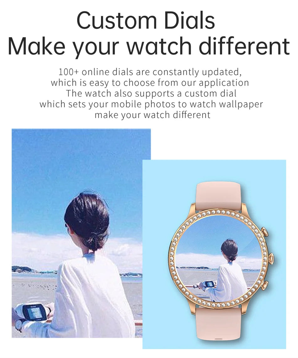 For Huawei Xiaomi Apple Samsung Smart Watch Women Ladies 2024 New Bluetooth