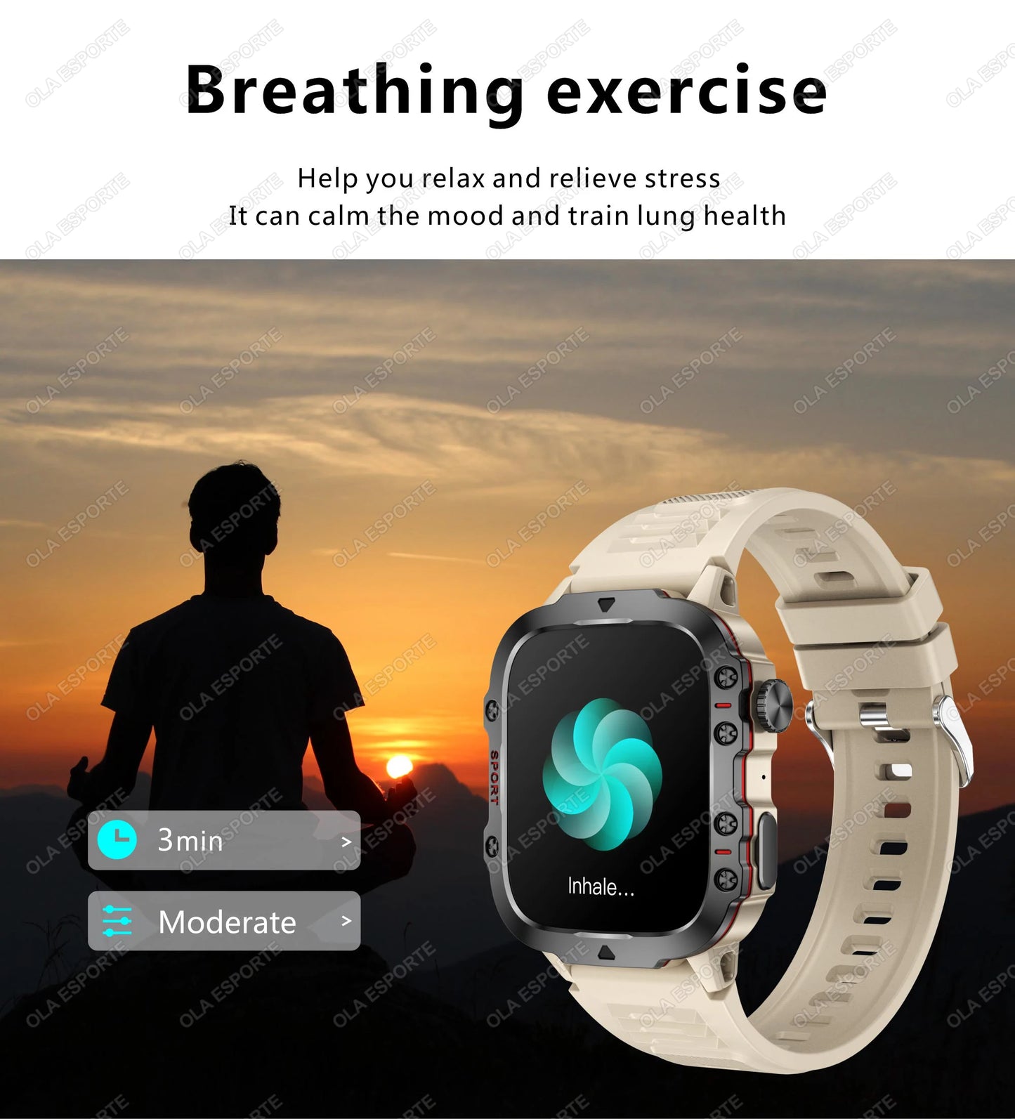 2025 New For Xiaomi Military Smart Watch Men IP68 5ATM Outdoor Sports