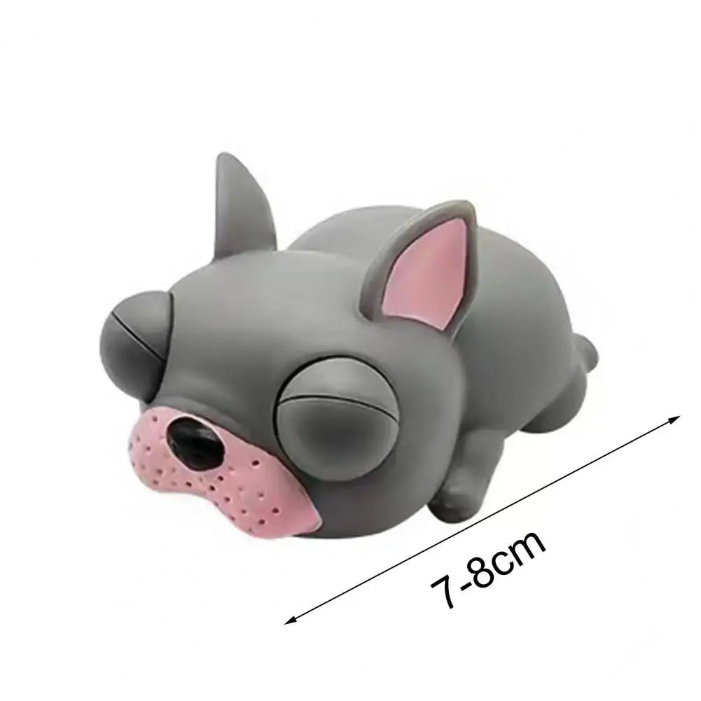 Cute Puppy Dog Doll Decompression Toy in grey, 7-8cm size, perfect for stress relief and fun playful moments.