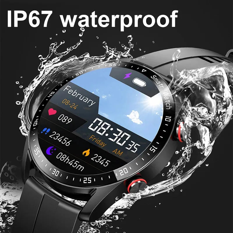 ECG+PPG Bluetooth Call Smart Watch Men Laser Health Blood Pressure-Loja Manuel Coelho