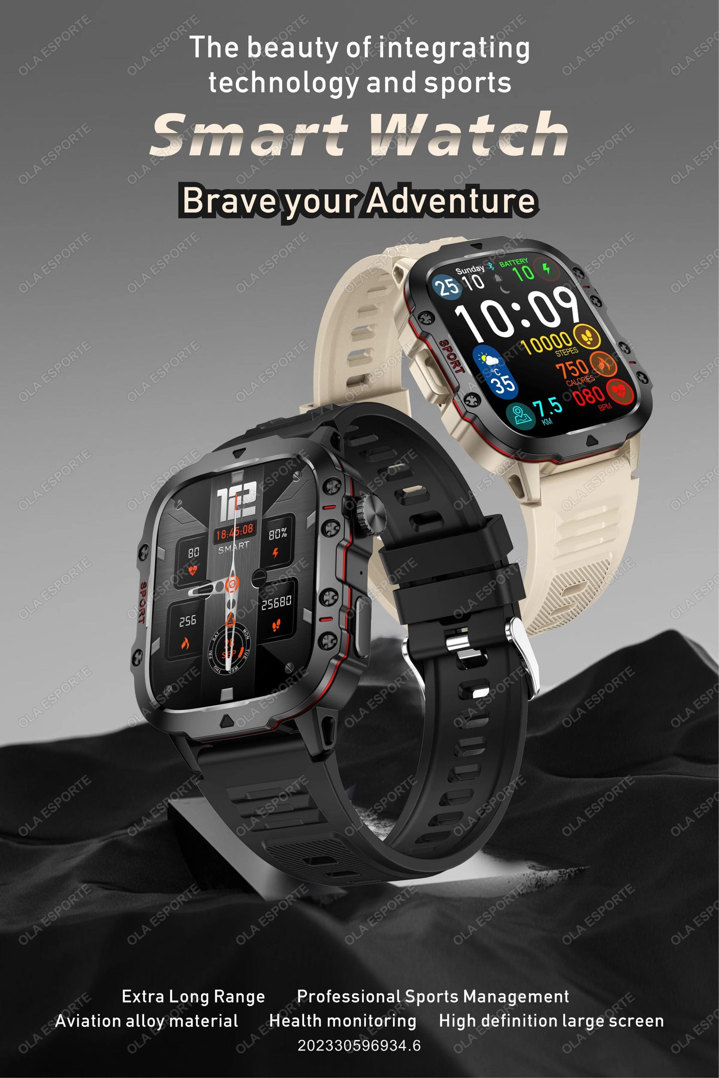 2025 New For Xiaomi Military Smart Watch Men IP68 5ATM Outdoor Sports