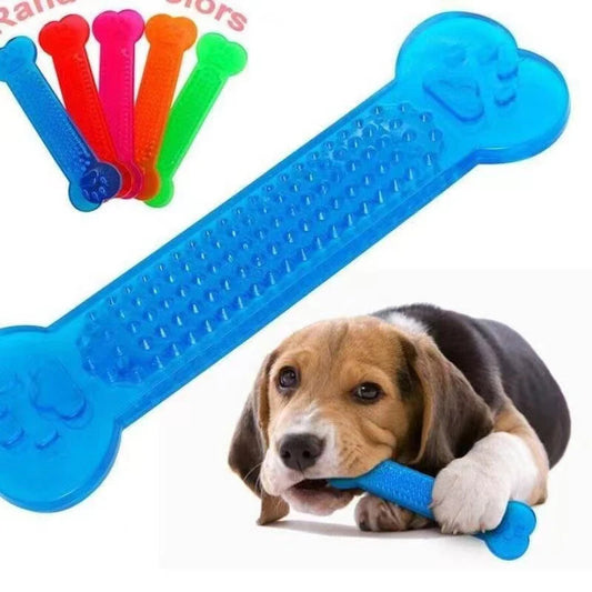 Hot Sale Pet Dog Chew Toys Rubber Bone Toy Aggressive Chewers Dog Toothbrush