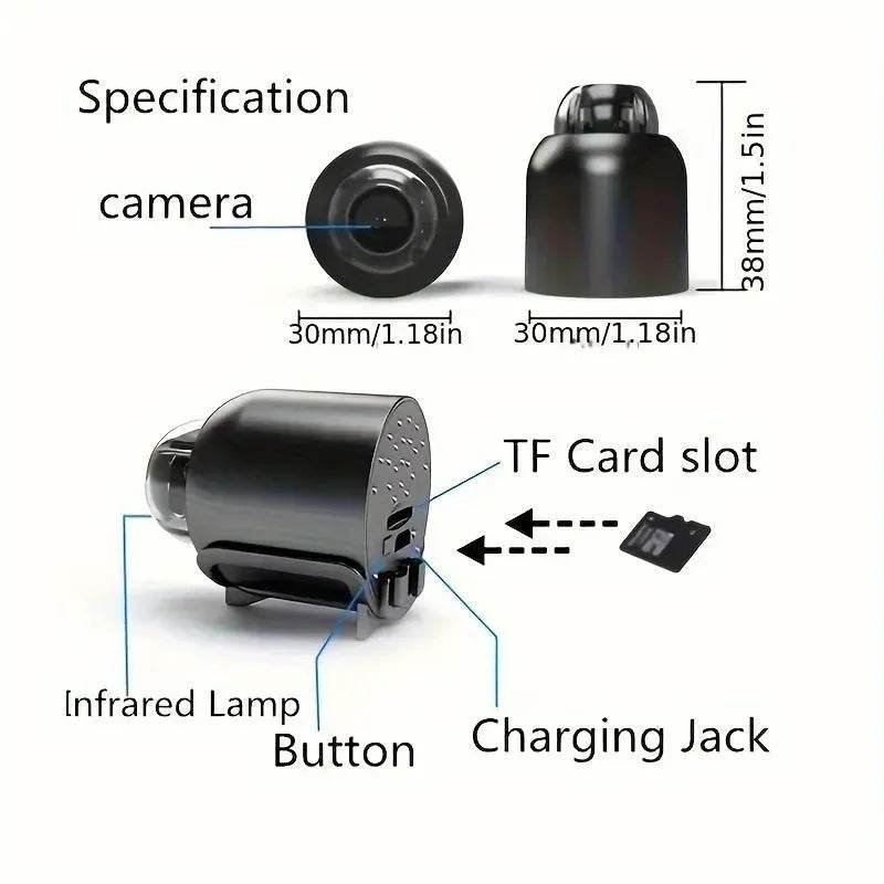 1080P HD Mini WiFi Camera Indoor Safety Baby Security - Loja Manuel Coelho