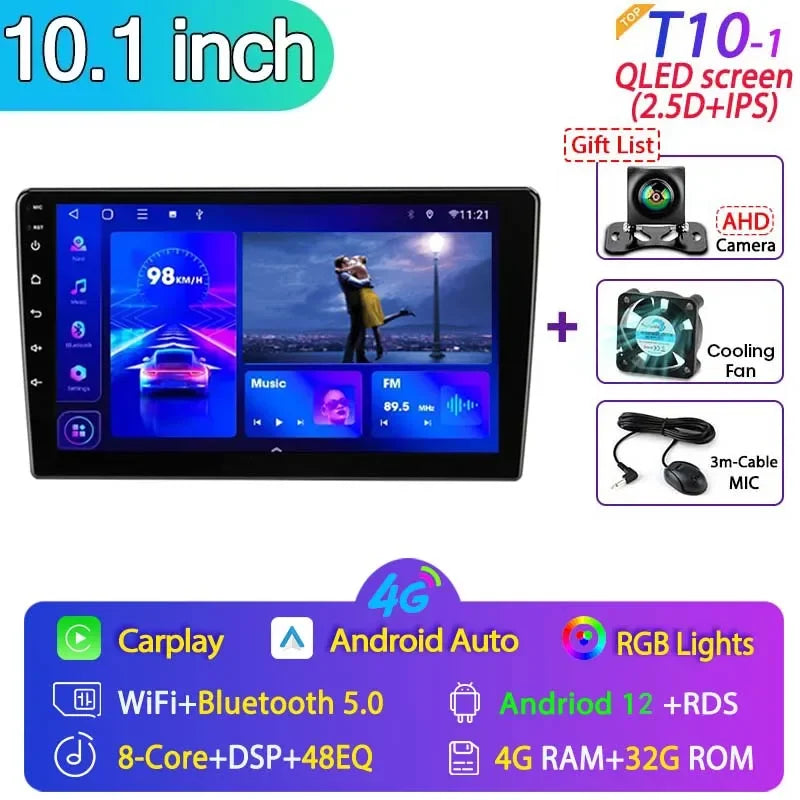 Android 12 Universal Car Radio for Nissan Kia Honda Toyota VW Multimedia Video Player-Loja Manuel Coelho