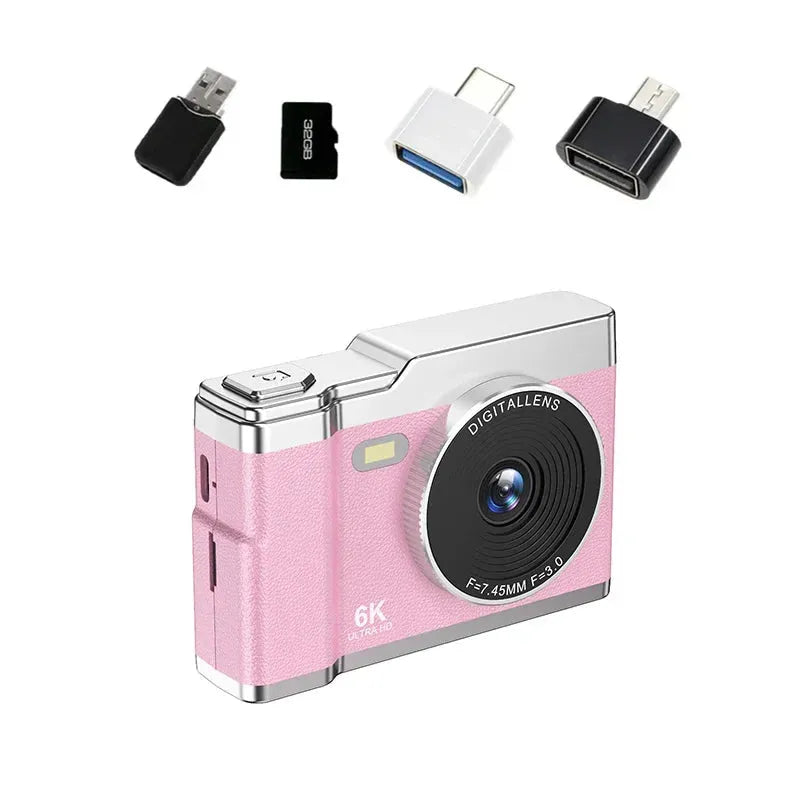 Xiaomi 6k Hd Digital Camera 6400W 2.4in Ips Display With Fill Light 8x Zoom Video Camera - Loja Manuel Coelho