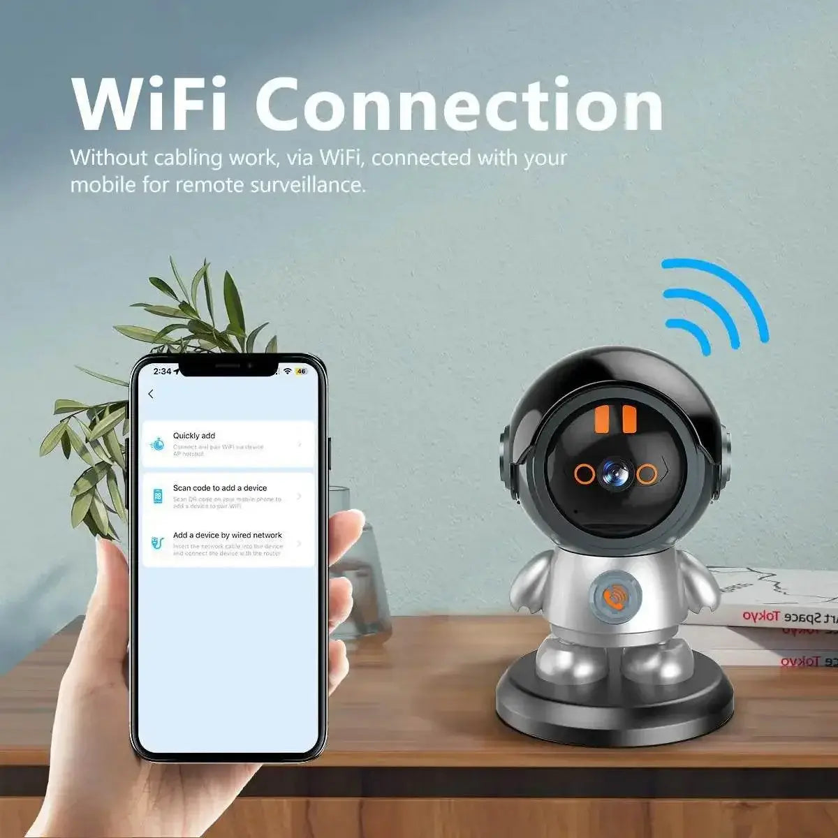 3MP One-Key Call Wifi Camera Baby Monitor Night Vision Two-way
