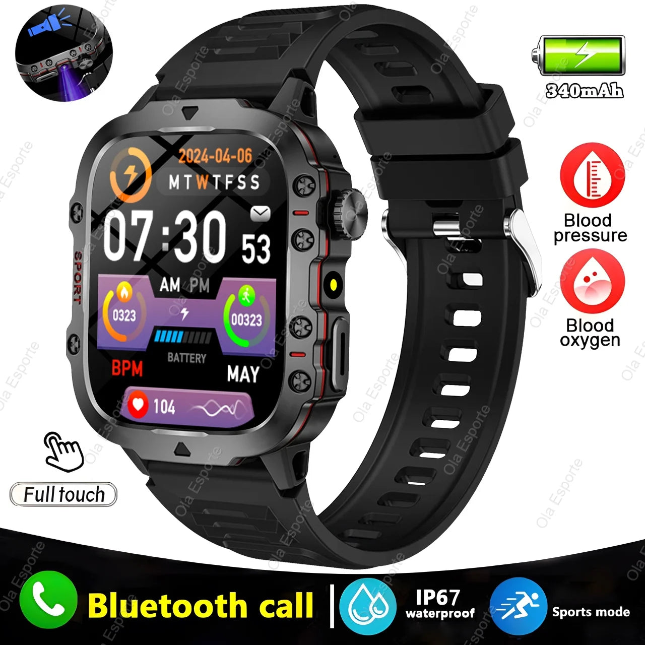 2025 New For Xiaomi Military Smart Watch Men IP68 5ATM Outdoor Sports