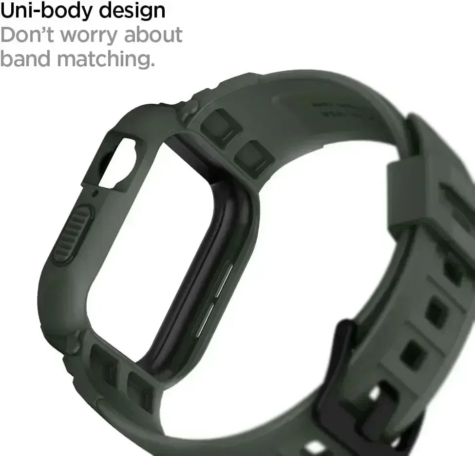 Rugged Armor Pro Designed for Apple Watch Ultra 2 Rubber Case with Band