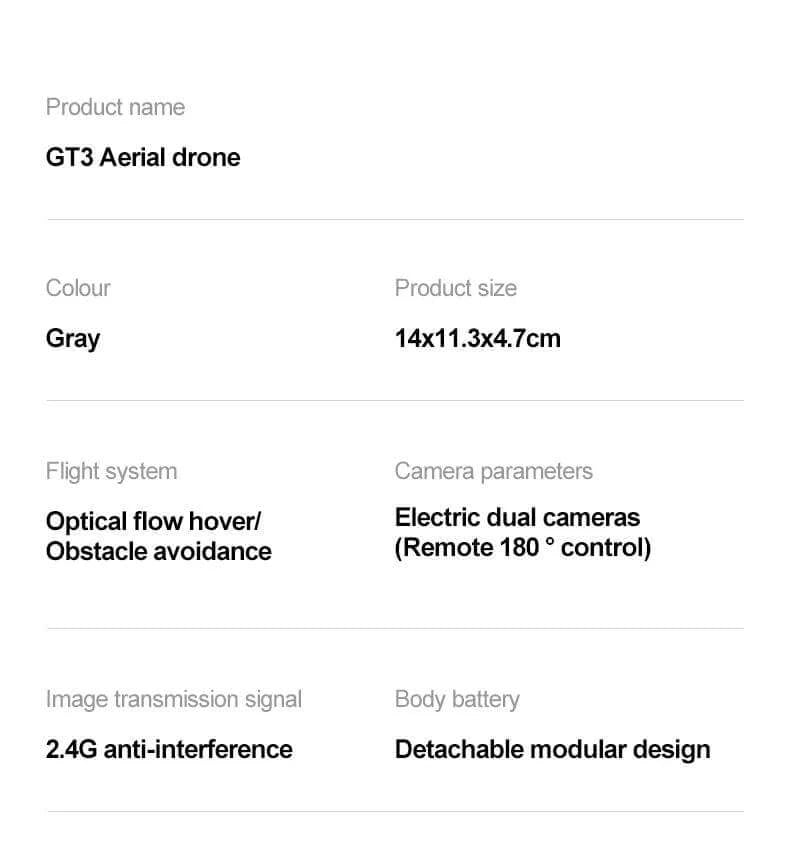 GT3 Mini With LED Foldable Drone GPS 8K HD Dual Camera Brushless Motor