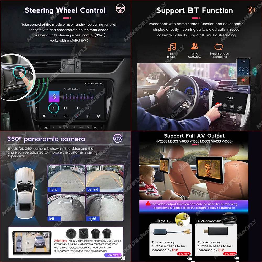 MEKEDE UIS7862S Car Radio Wireless Carplay for BMW, Benz - Loja Manuel Coelho