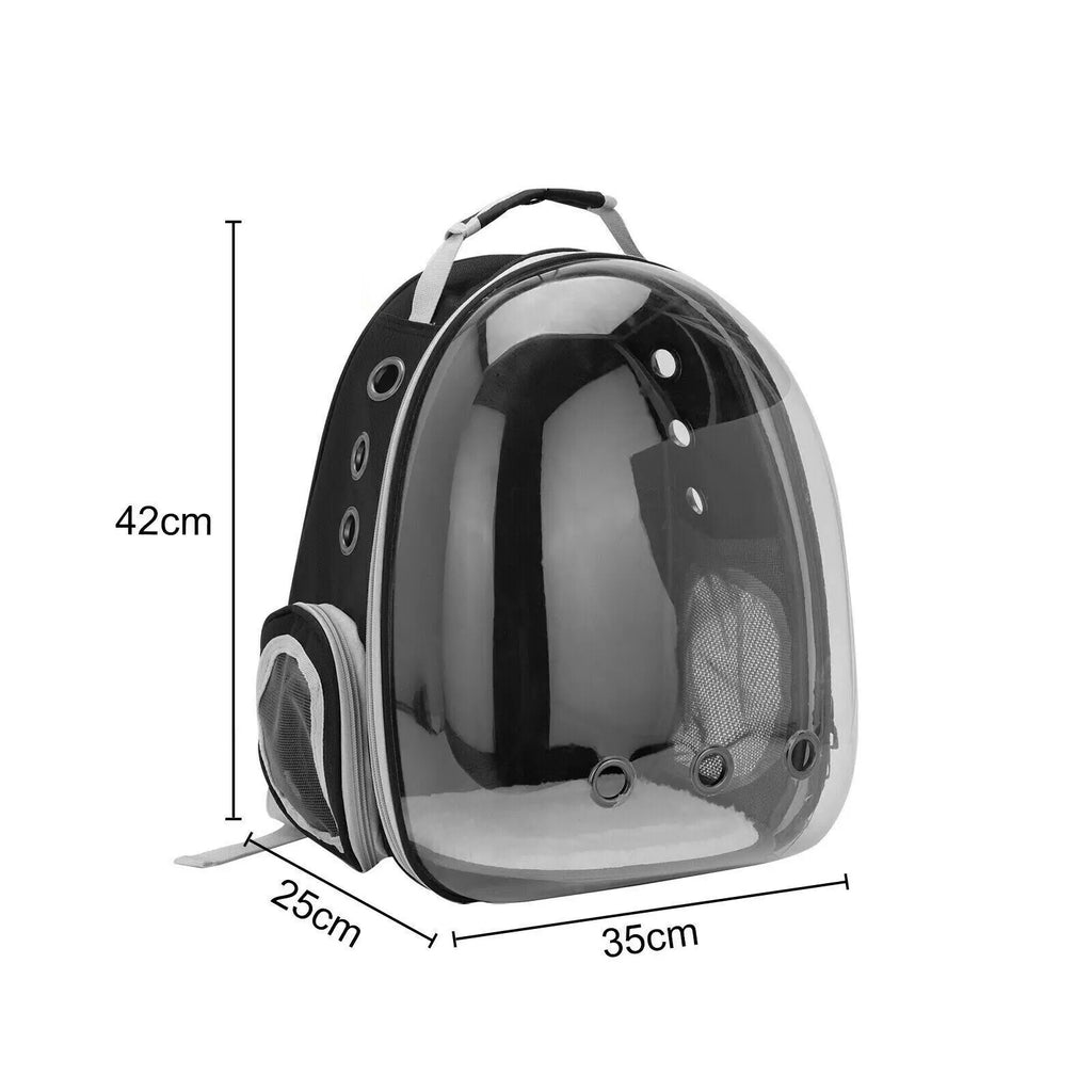 Transparent Cat Backpack Carrier 42x35x25cm Clear Portable See Thr