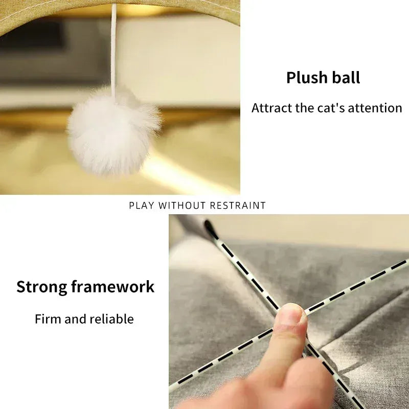 Pet Tent Bed Removable Cat Sofa Basket Canvas