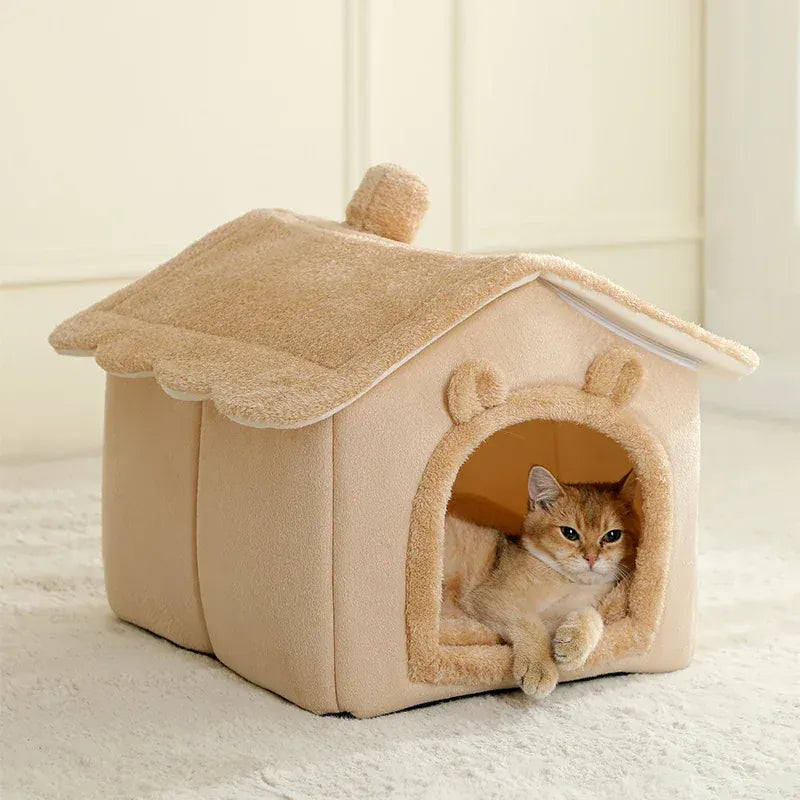Foldable Pet House For Small Dogs And Cats Portable Soft 100 Percent Cotton Cat House
