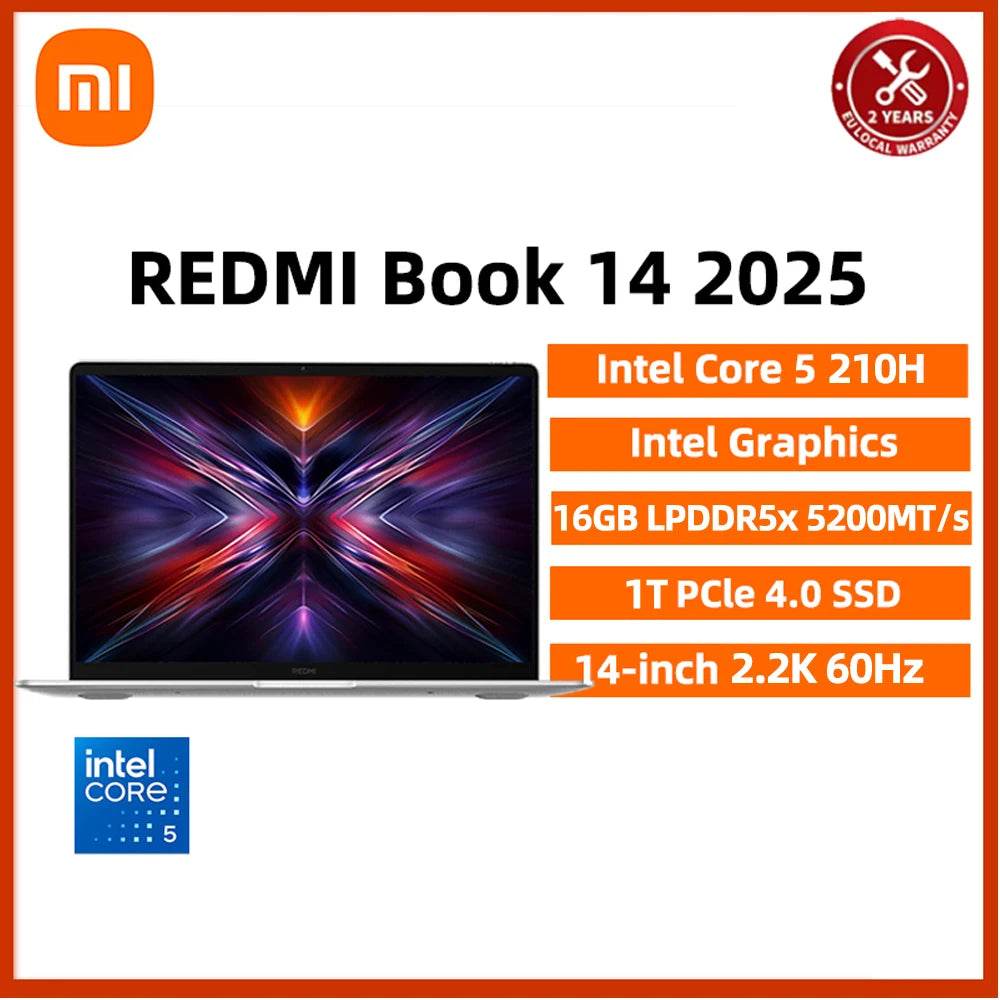 Xiaomi Redmi Book 14 2025 Laptop - Intel Core i5, 16GB RAM - Loja Manuel Coelho
