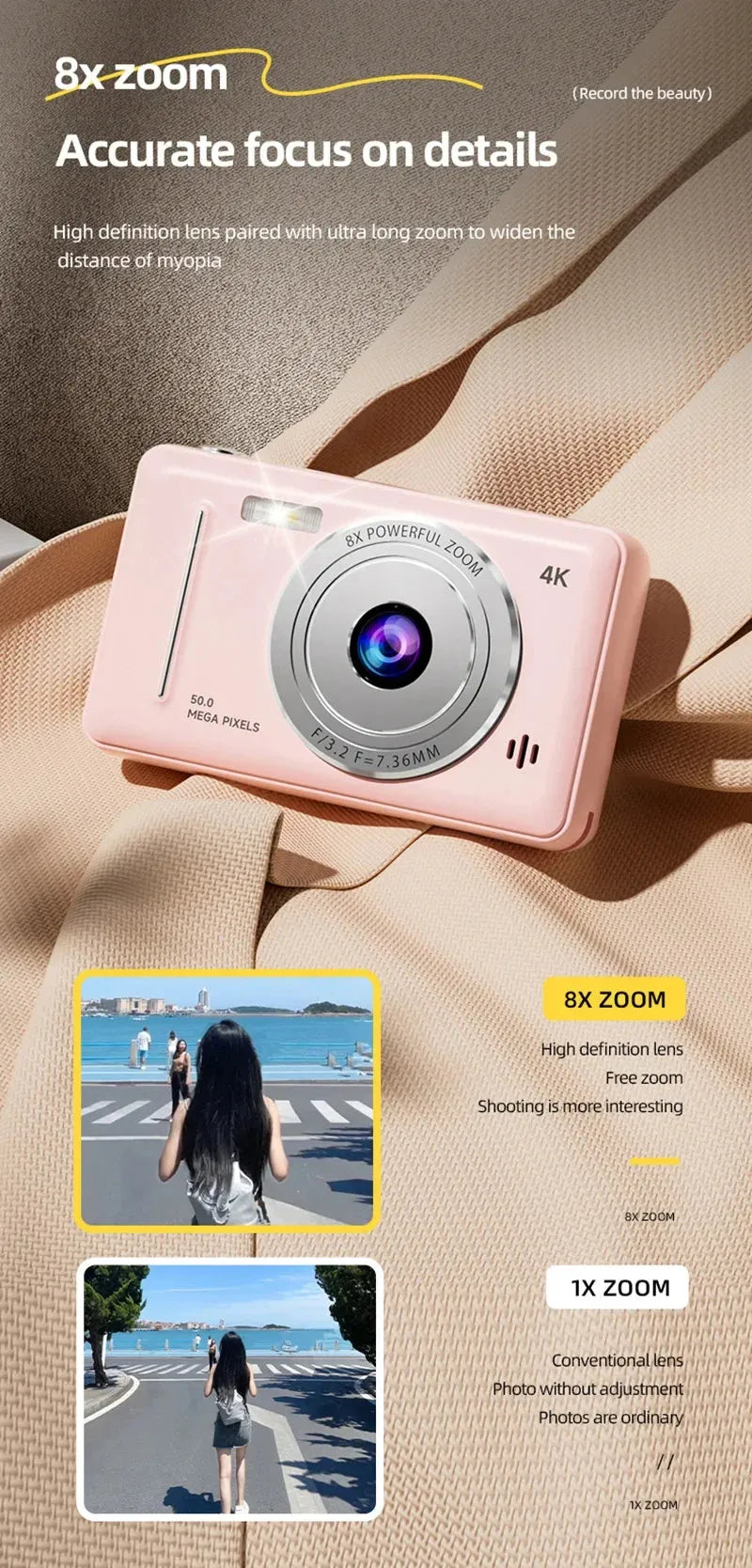 Xiaomi Mijia 4K Digital Camera Dual Camera Flash 50 Million Hd Pixel Pixel Retro - Loja Manuel Coelho