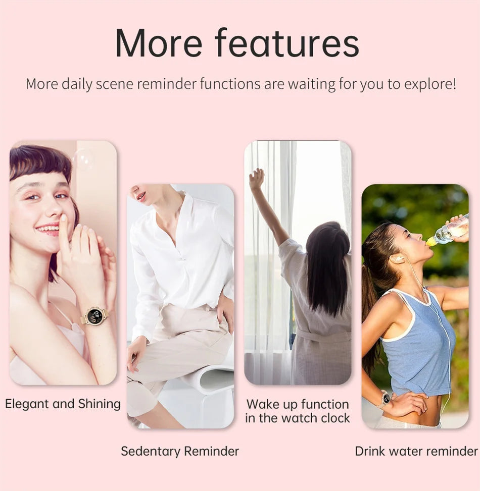 For Huawei Xiaomi Apple Samsung Smart Watch Women Ladies 2024 New Bluetooth