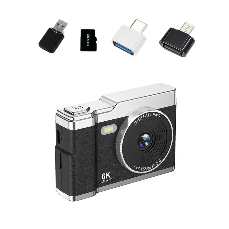Xiaomi 6k Hd Digital Camera 6400W 2.4in Ips Display With Fill Light 8x Zoom Video Camera - Loja Manuel Coelho