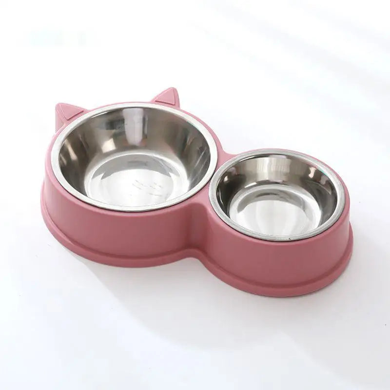Tigelas antiderrapantes para gatos, formato de orelha de gato, comida para cão e água